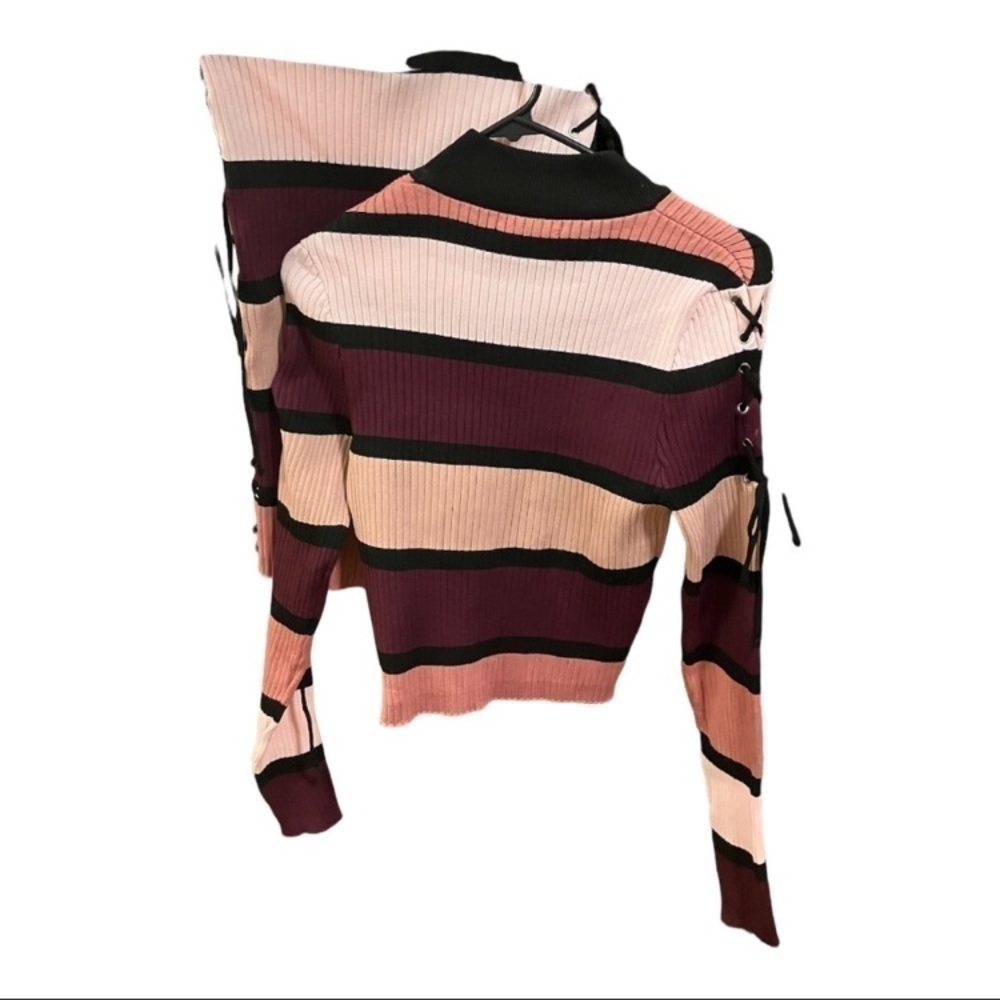 New Look Ribbed Outfit Set Pink and Purple Laced Size XL